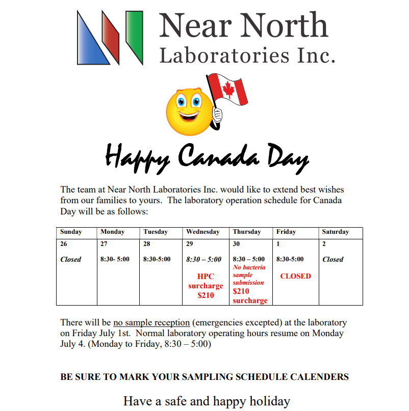 Canada Day 2022 Lab Schedule